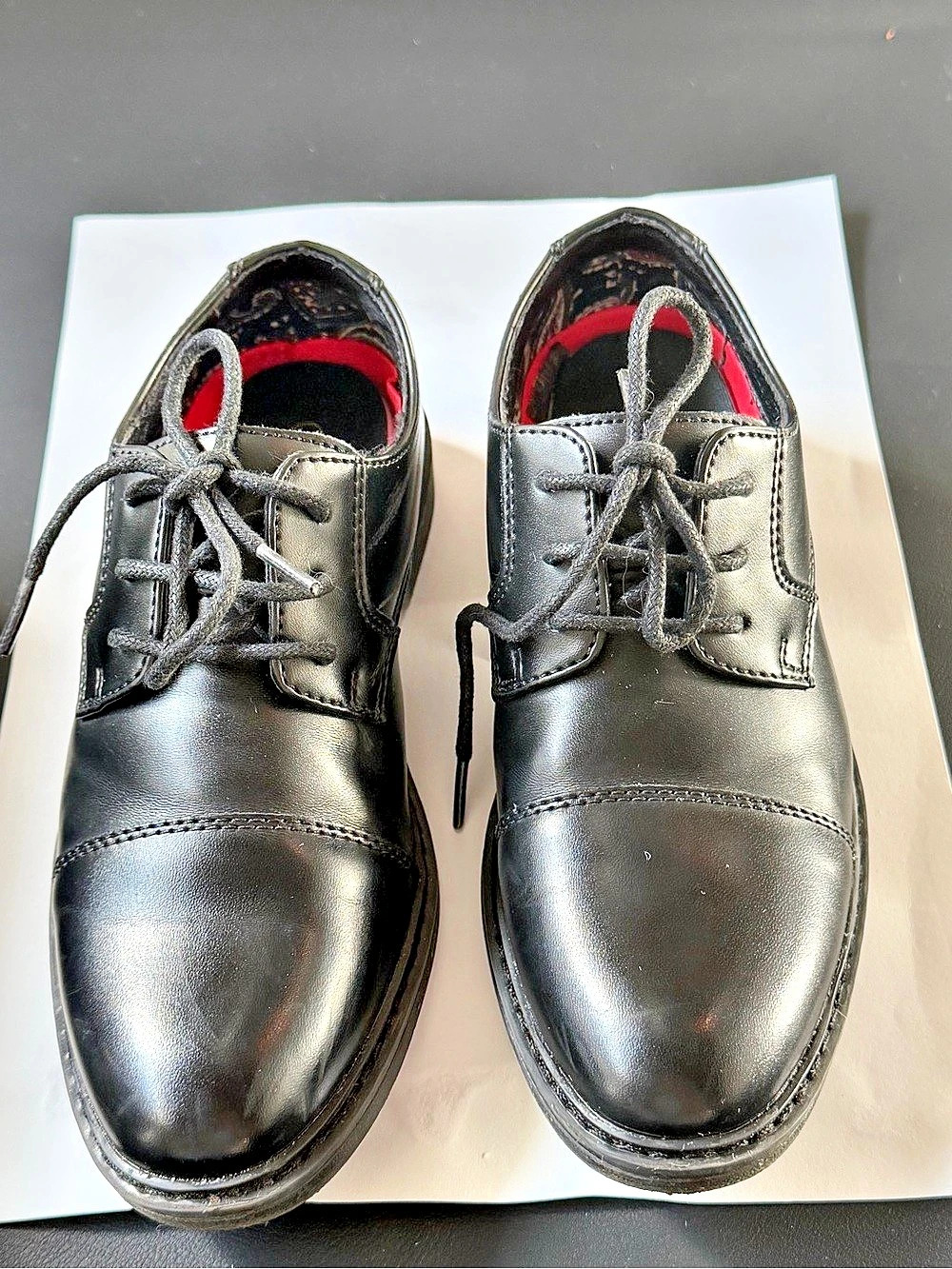 Bruno Marc Boys US 1 Black Dress Shoes